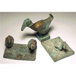 WEST AFRICA, IVORY COAST (COTE D'IVOIRE), Baule Tribe, c. 1900-1925, a lot of three similar bird...