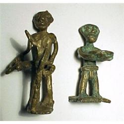 WEST AFRICA, GOLD COAST (GHANA), Ashanti Tribe, c. 1720-1900 AD. a lot of two workers standing o...