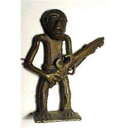 WEST AFRICA, GOLD COAST (GHANA), Ashanti Tribe, c. 1875 A weight in form of man wearing a brief...