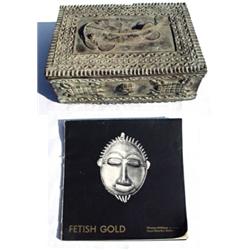 WEST AFRICA, Ghana and Cote d'Ivoire, Akan Tribes, 1875-1935 a rectangular lidded dja box with a...