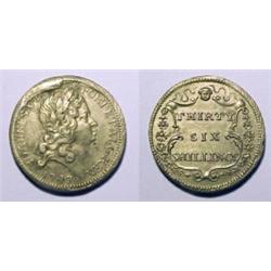 England, (for Portugal) c. 1747, a round copper weight with laureate head r., IOAN.V.PORT.REX. 1...