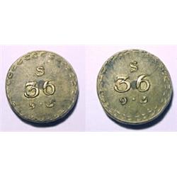 England, George III, 1760-73, 36 shillings, same inscription both sides. (14.29gm).Withers 1750b...