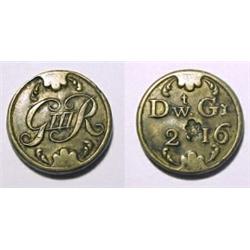 England, George III, 1771, similar with ewer countermark. (4.14 gm). Withers 1948G. EF.    $15...