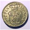 Image 1 : Italy, c. 1780, brass uniface weight for a Spanish doppia (13.48gm). DOPPIA SPAGNA around arms o...