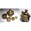 Image 1 : Russia, c. 1835, a set of brass nested weights, (missing only the smallest weight). The master c...