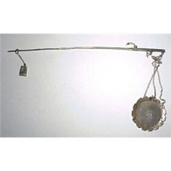 China, c. 1650-1750 AD. a very rare all silver steel-yard scale complete with hall-marked rectan...