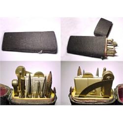 England, late 18th early 19th century shagreen boxed complete set of drafting tools including a...