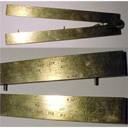 France, c. 1790's, a fine folding brass equal part sector made by Quillet of Paris. Folded lengt...
