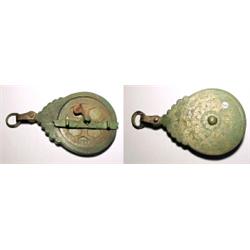 Persian, late 19th century brass astrolabe, the instrument is complete with four poorly marked p...