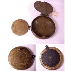France, Lyon, 16th century, a brass sundial marked in script JB L r Lyon with a fixed gnomen and...