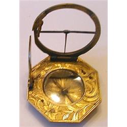 Germany, a fine small equinoctial Sundial by Lorenz Grassel, circa 1770 with an octoganal face m...