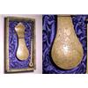 Image 1 : China, Ch'ing Dynasty, Kuang-Hsu Period, c. 1875 AD. a fine brass lock and key, in- cised on top...