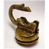 Image 1 : Persia, 17th century AD. a small brass combination lock which still works. H:32 mm. with hasp. R...