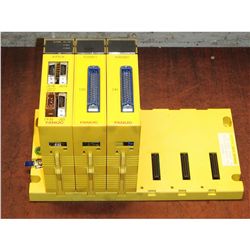 Fanuc ABUO5A Base Board Model: A03B-0807-C002 with 3 Modules AIF01A AID32F1 AOD32D1