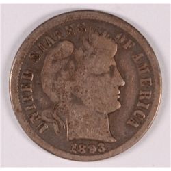 1893-O BARBER DIME VG/F