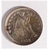 Image 1 : 1857 SEATED LIBERTY HALF DIME, AU