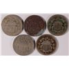 Image 1 : (5) 1869 SHIELD NICKELS