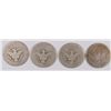 Image 2 : LOT OF 4 BARBER HALF DOLLARS 1899,1911-D,1907-O,1912-S