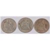 Image 1 : LOT OF 3 SEATED HALF DIMES: 1851,1852-O, 1853