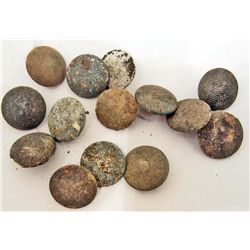 LOT OF 14 WWII ORIGINAL GERMAN WEHRMACHT UNIFORM BUTTONS