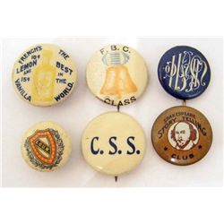 LOT OF 6 VINTAGE WHITEHEAD & HOAG CO MIXED PINS