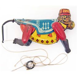 VINTAGE 1930S MARX ZIPPO CLIMBING MONKEY TIN LITHO TOY