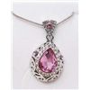 Image 1 : PLATINUM PLATED AUSTRIAN CRYSTAL PENDANT NECKLACE