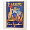 Image 1 : CANVAS PRINT EURO TRAVEL POSTER "TO EUROPE THE AMERICAN WAY"