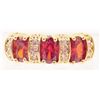 Image 1 : 18K GOLD FILLED RED GARNET RING - SZ 7