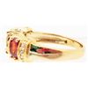 Image 2 : 18K GOLD FILLED RED GARNET RING - SZ 7