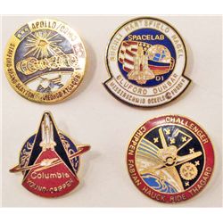 LOT OF 4 ENAMELED NASA SPACE PROGRAM PINS