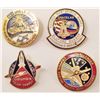 Image 1 : LOT OF 4 ENAMELED NASA SPACE PROGRAM PINS