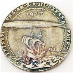 ZEPPELIN FLIGHT 1492-1924 COMMEMORATIVE COIN