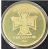 Image 1 : 1 OZ GERMAN NAZI IRON CROSS DEUTSCHES REICHSBANK COIN