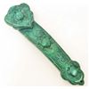 Image 1 : CHINESE NATURAL HAND CARVED ORNATE JADE HANDLE