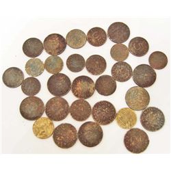 LOT OF 30 WWII ORIGINAL GERMAN REICHSPFENNIG COINS
