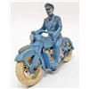 Image 1 : VINTAGE AUBURN BLUE POLICE MAN MOTORCYCLE TOY