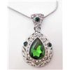 Image 1 : PLATINUM PLATED AUSTRIAN CRYSTAL PENDANT NECKLACE