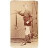 Image 1 : 1870S CDV PHOTO OF SOLDIER WITH HIGH WHEEL BICYCLE