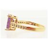 Image 2 : 18K GOLD FILLED AMETHYST RING - SZ 6