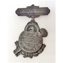 1894 UNITED STATES RAILWAY MAIL SERVICE CONVENTION MEDAL