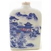 Image 1 : VINTAGE CHINESE UNDERGLAZE BLUE SCENE SNUFF BOTTLE