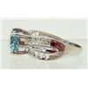 Image 2 : STERLING SILVER SKY BLUE TOPAZ RING - SZ 8