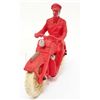 Image 1 : VINTAGE AUBURN RED POLICE MAN MOTORCYCLE TOY