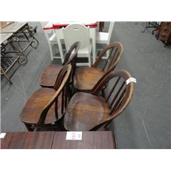 4 Oak Spindle Back Chairs - 4 Times the Money