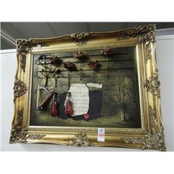 Ornately Framed Musical Art