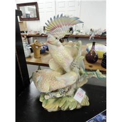 Artist Signed Porcelain Parrot