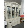 Image 2 : Whitewashed Table, 8 Chairs, China Hutch