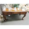 Image 1 : Ornate Carved Wood Ball & Claw Foot Desk