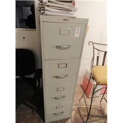 Grey 4 Drawer File Cabinet